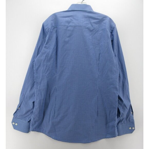 Eton Shirt 16 1/2 Button Down Contemporary gingham Plaid Preppy Large - Picture 6 of 11